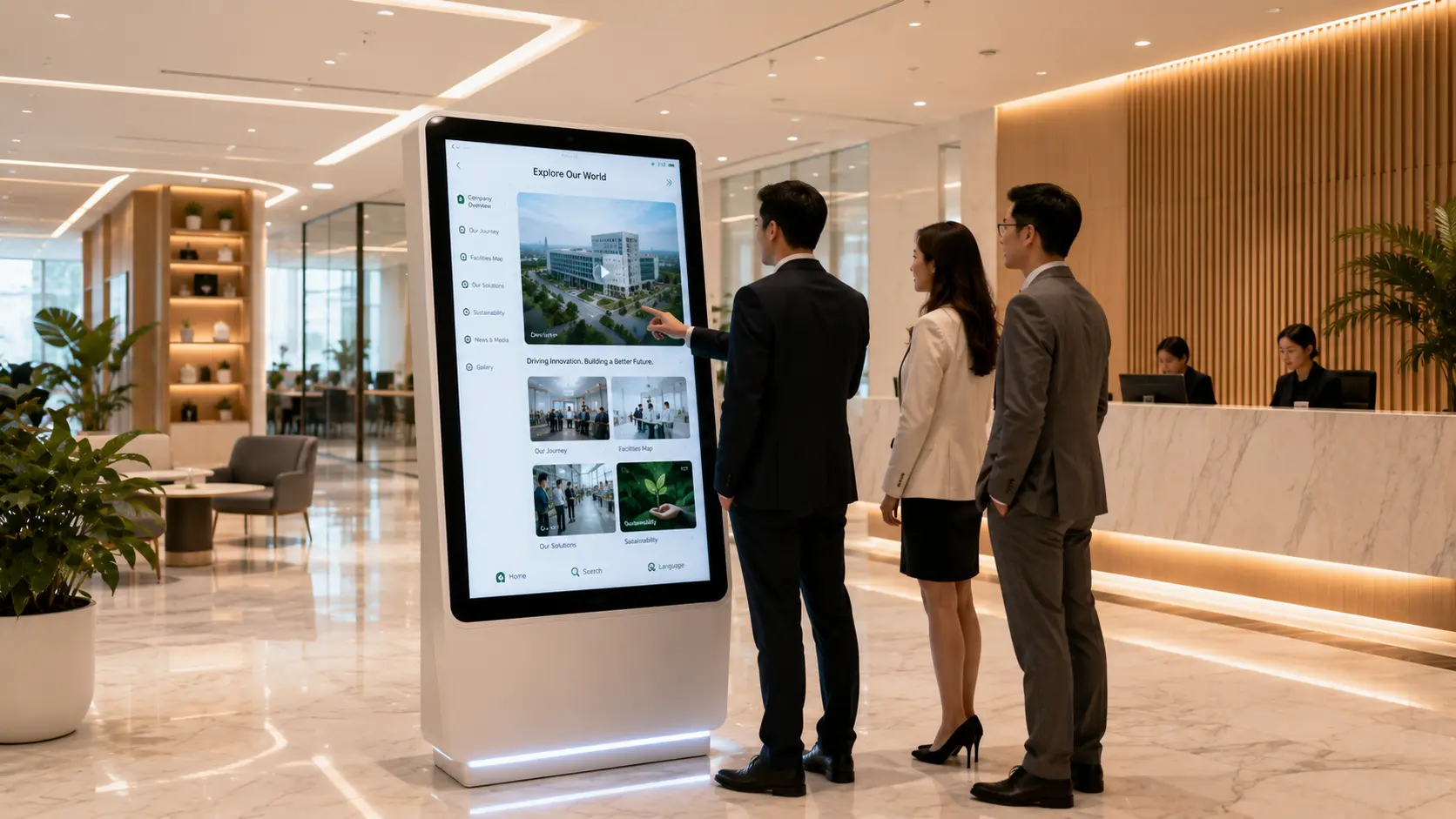 Interactive Touchscreen for Visitor Centres in a premium Malaysian corporate lobby