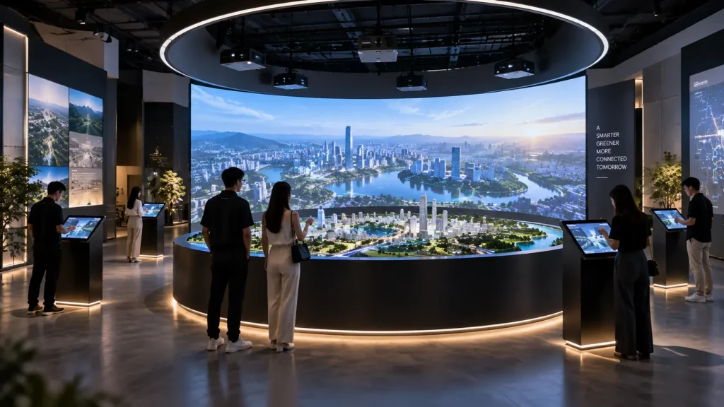 Immersive experience budget focused on one hero installation with supporting interactive displays.