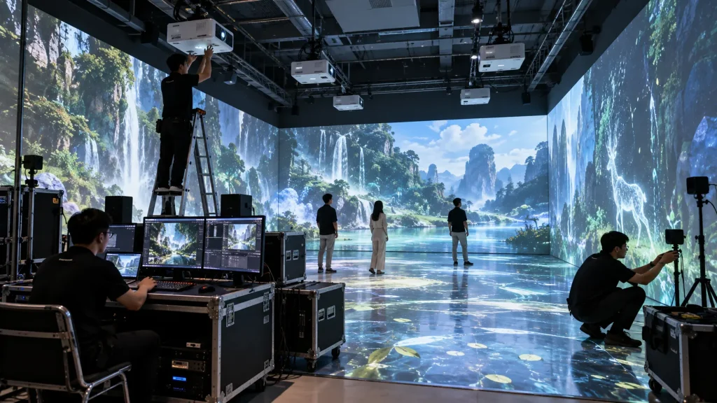 Immersive experience cost in Malaysia including projection, content, interactive technology and system installation.