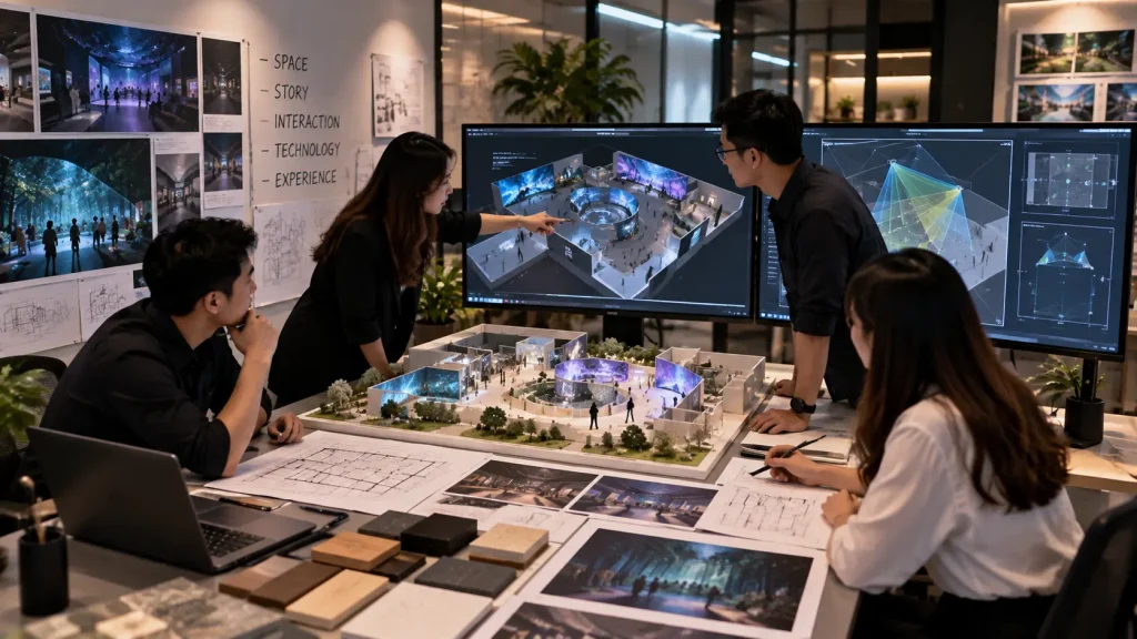 Immersive experience design and technical planning for a visitor centre project in Malaysia.