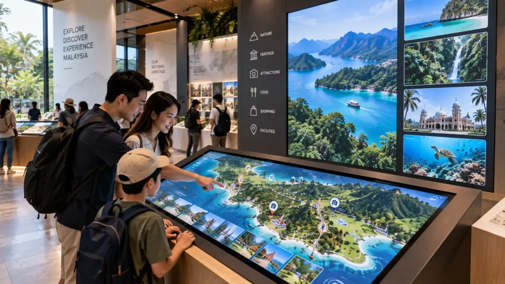 Interactive destination map helping visitors discover attractions and places to visit in Malaysia.