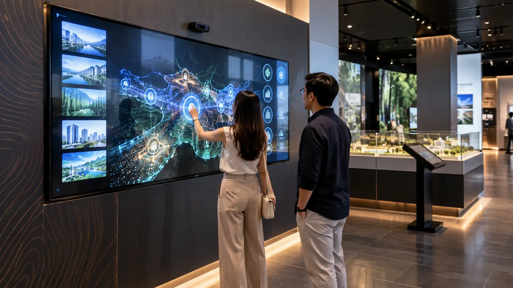 Interactive installation in Malaysia combining digital display, sensors and physical visitor experience