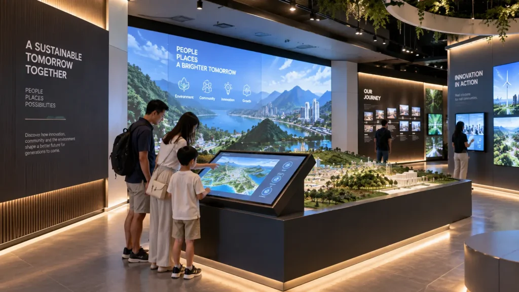 Permanent interactive installation for a visitor centre in Malaysia